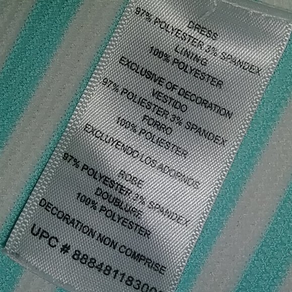 UGC YOUNGLAND TURQUOISE & WHITE STRIPE GIRLS DRESS - Picture 7 of 12